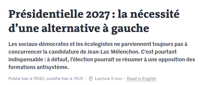 Chapeau d'un article du monde du 20 août 2026